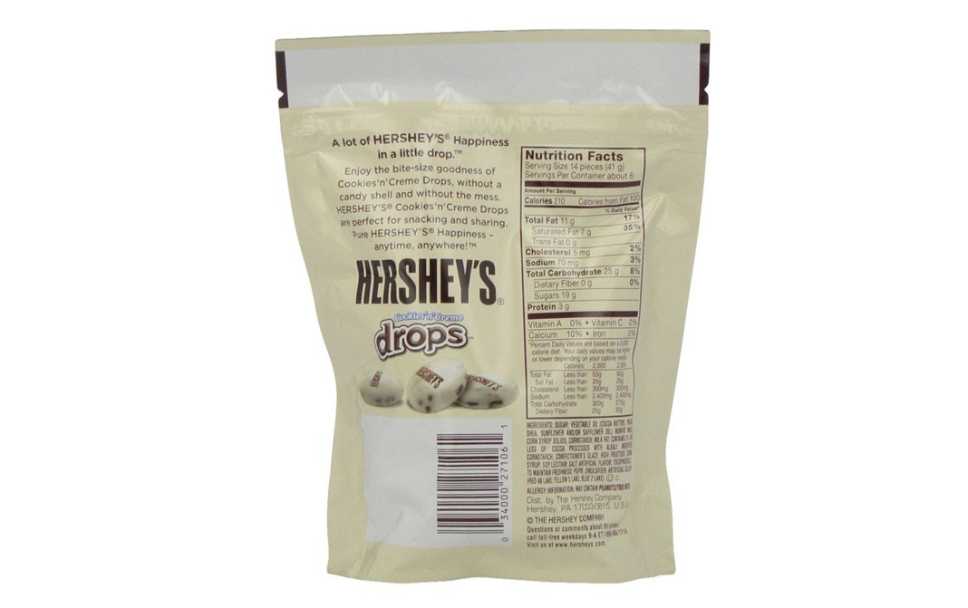 Hershey's Cookies 'n' Crème Drops    Pack  215 grams